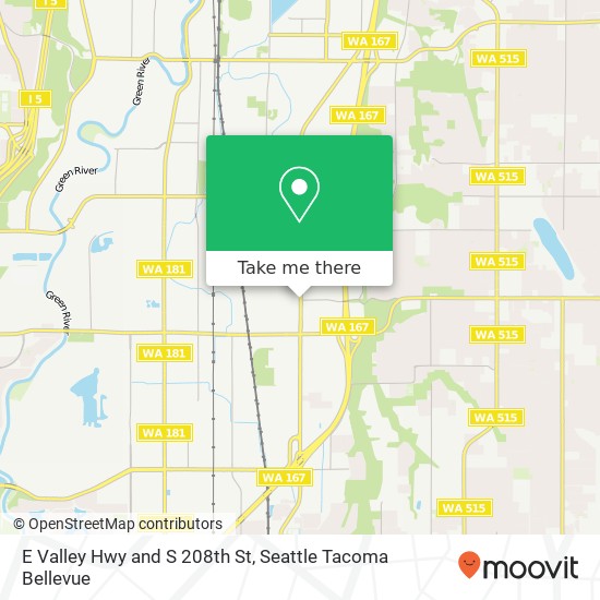 E Valley Hwy and S 208th St, Kent, WA 98031 map