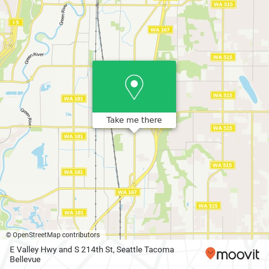 E Valley Hwy and S 214th St, Kent, WA 98031 map