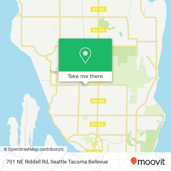 Mapa de 701 NE Riddell Rd, Bremerton, WA 98310