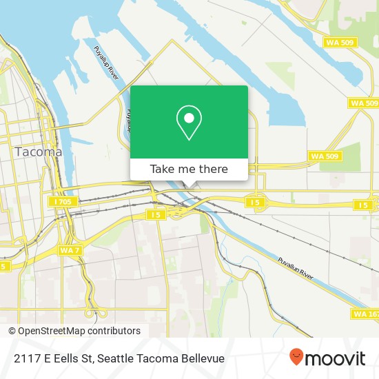 Mapa de 2117 E Eells St, Tacoma, WA 98421