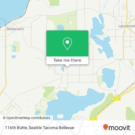 Mapa de 116th Butte, Lakewood, WA 98498