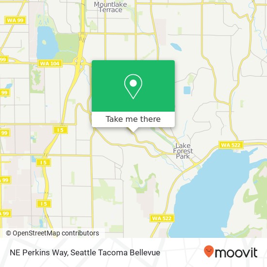 Mapa de NE Perkins Way, Lake Forest Park, WA 98155