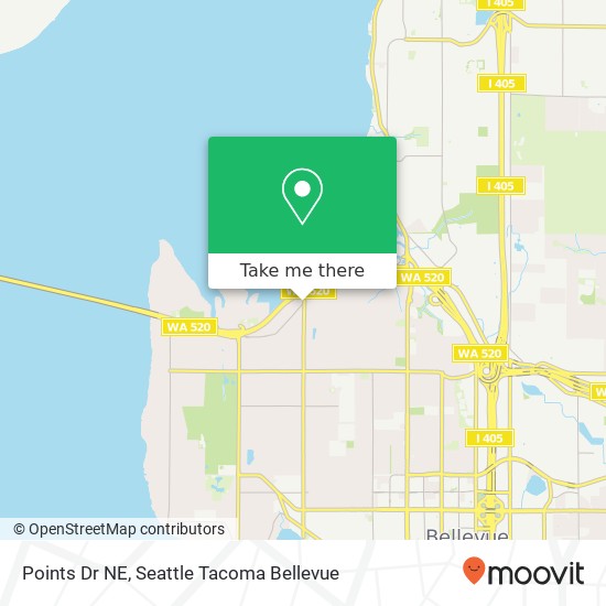 Mapa de Points Dr NE, Yarrow Point, WA 98004