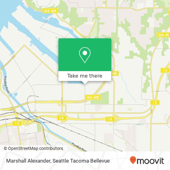 Mapa de Marshall Alexander, Tacoma, WA 98421