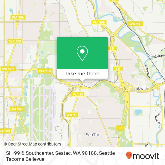 Mapa de SH-99 & Southcenter, Seatac, WA 98188