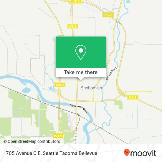 Mapa de 705 Avenue C E, Snohomish, WA 98290