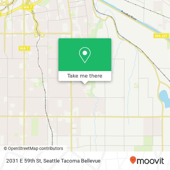 Mapa de 2031 E 59th St, Tacoma, WA 98404