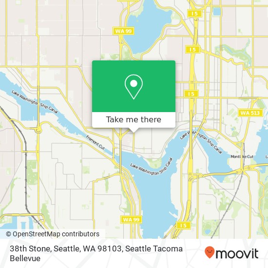 Mapa de 38th Stone, Seattle, WA 98103