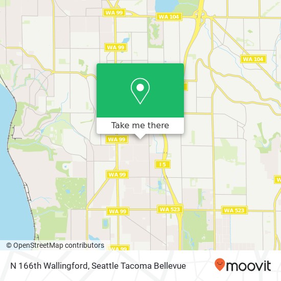 N 166th Wallingford, Shoreline, WA 98133 map