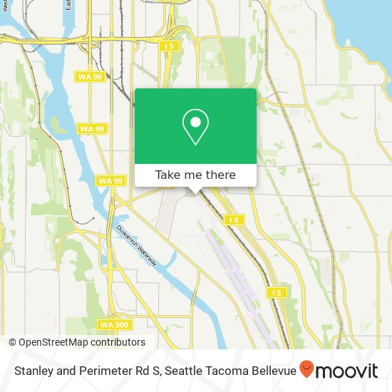 Mapa de Stanley and Perimeter Rd S, Seattle, WA 98108