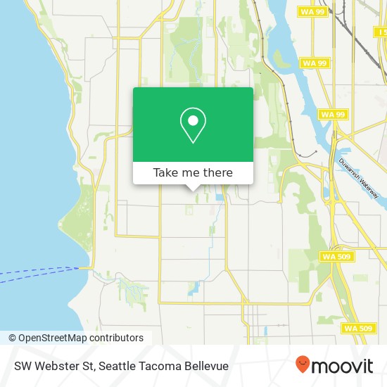 Mapa de SW Webster St, Seattle, WA 98126