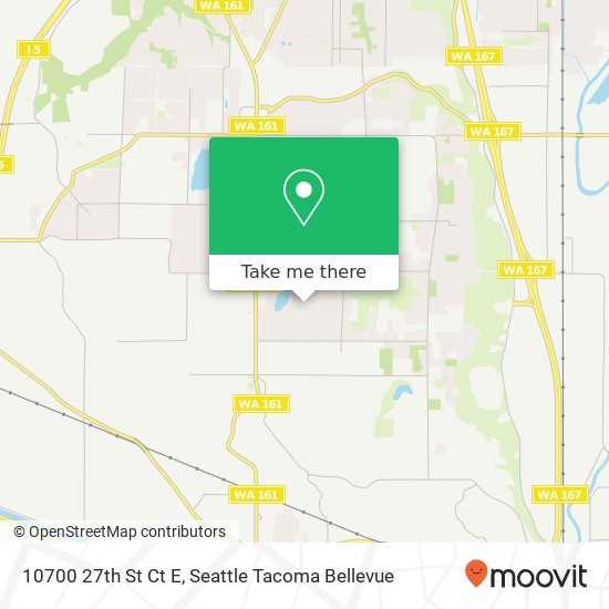 Mapa de 10700 27th St Ct E, Edgewood, WA 98372