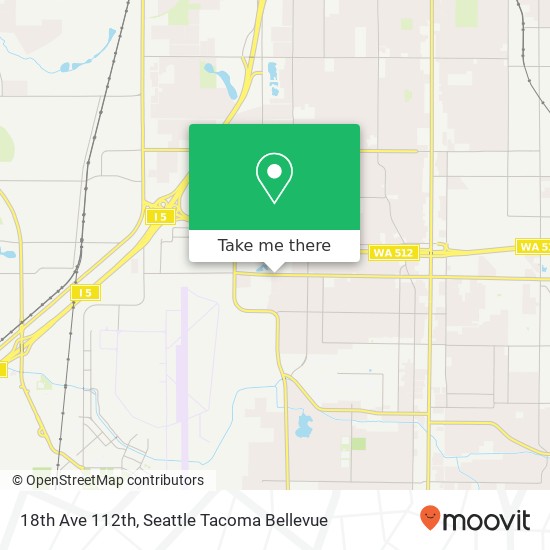 18th Ave 112th, Tacoma, WA 98444 map