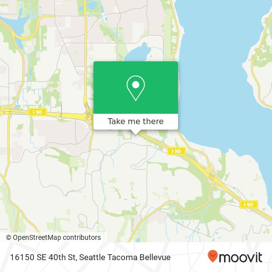 Mapa de 16150 SE 40th St, Bellevue, WA 98006