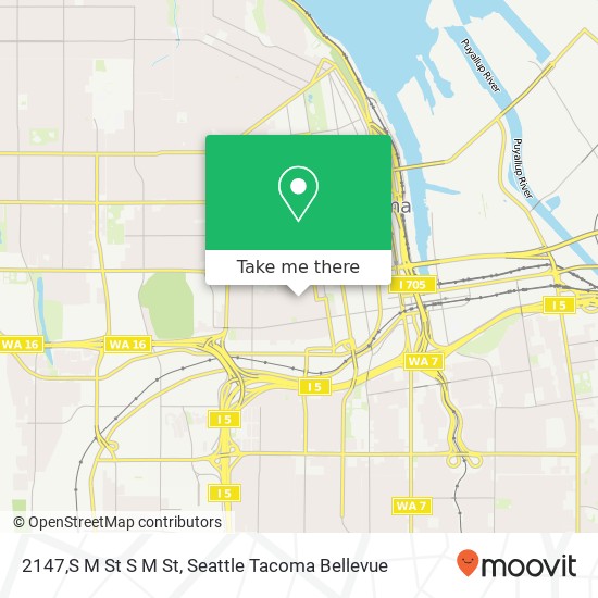 Mapa de 2147,S M St S M St, Tacoma, WA 98405