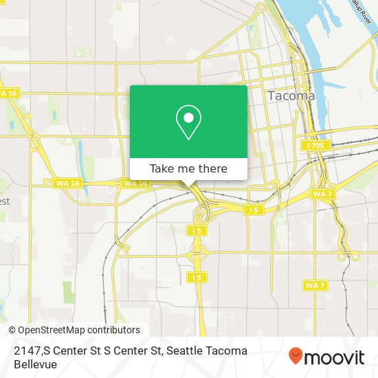 Mapa de 2147,S Center St S Center St, Tacoma, WA 98409