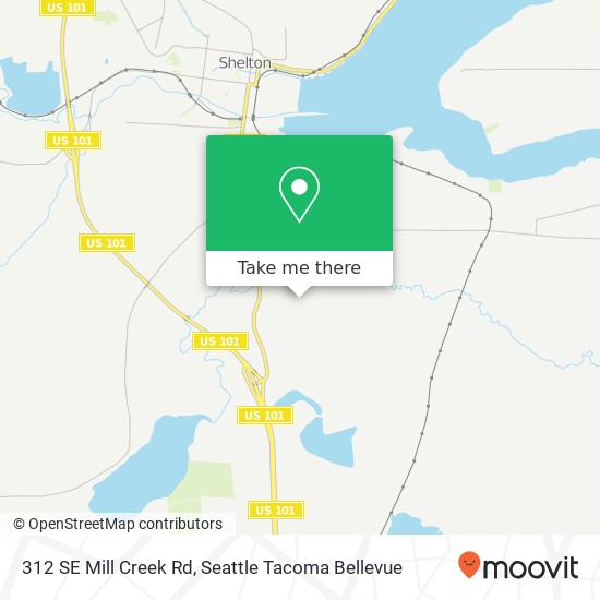 Mapa de 312 SE Mill Creek Rd, Shelton, WA 98584