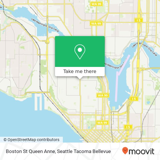 Mapa de Boston St Queen Anne, Seattle, WA 98119