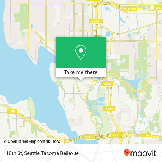 10th St, Bellevue, WA 98004 map