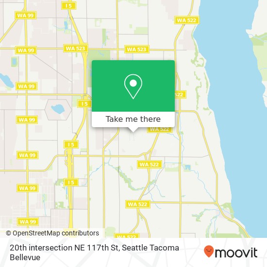 Mapa de 20th intersection NE 117th St, Seattle, WA 98125