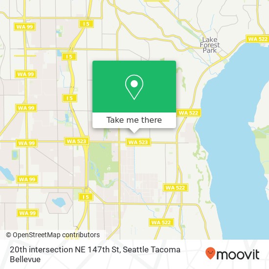 20th intersection NE 147th St, Shoreline (Seattle), WA 98155 map