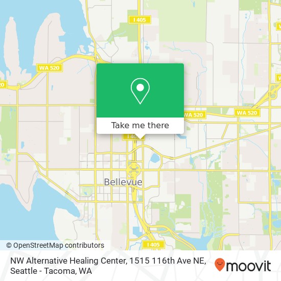 Mapa de NW Alternative Healing Center, 1515 116th Ave NE