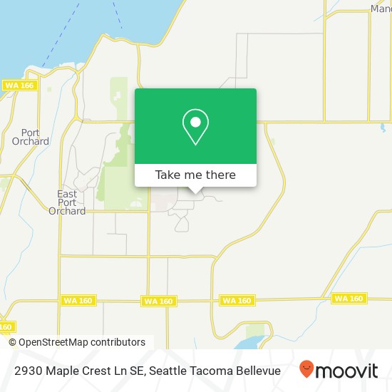 Mapa de 2930 Maple Crest Ln SE, Port Orchard, WA 98366