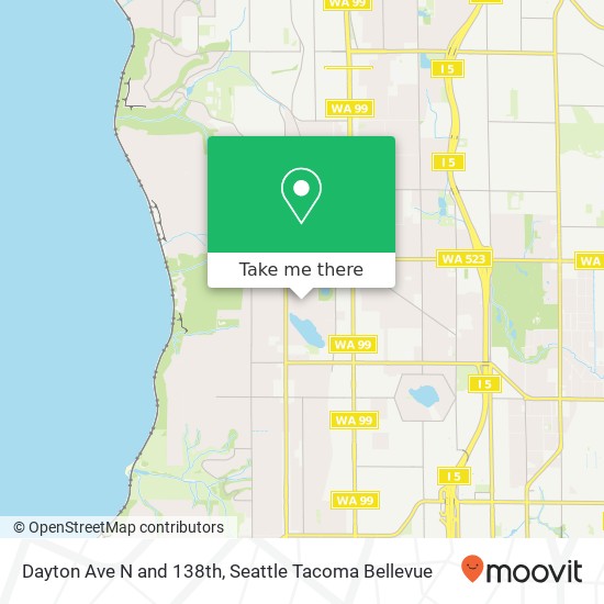 Mapa de Dayton Ave N and 138th, Seattle, WA 98133