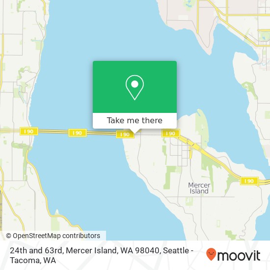 24th and 63rd, Mercer Island, WA 98040 map