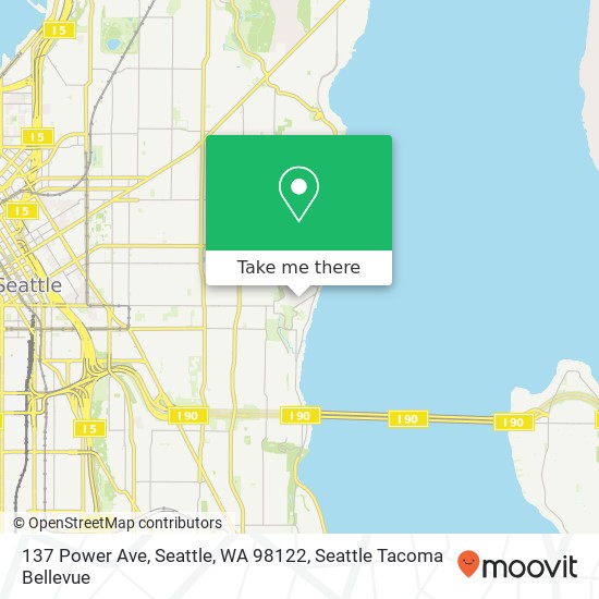 Mapa de 137 Power Ave, Seattle, WA 98122