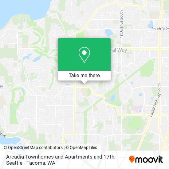 Arcadia Townhomes and Apartments and 17th map