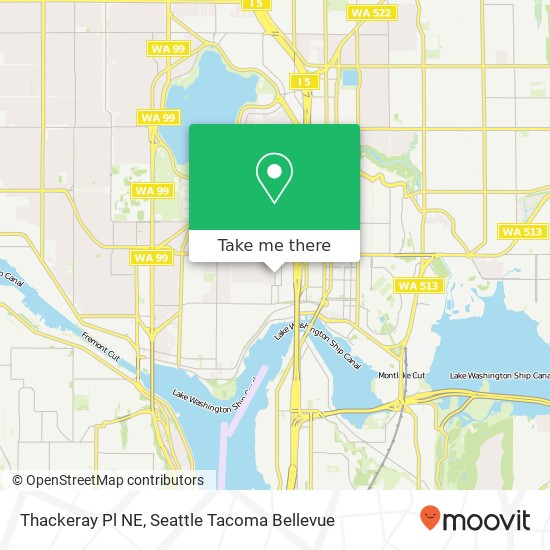 Mapa de Thackeray Pl NE, Seattle, WA 98105