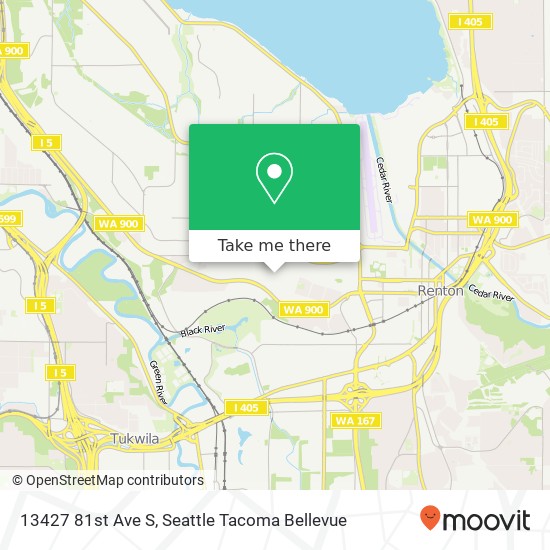 Mapa de 13427 81st Ave S, Seattle, WA 98178