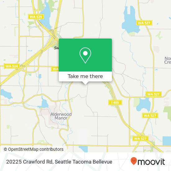 Mapa de 20225 Crawford Rd, Lynnwood, WA 98036