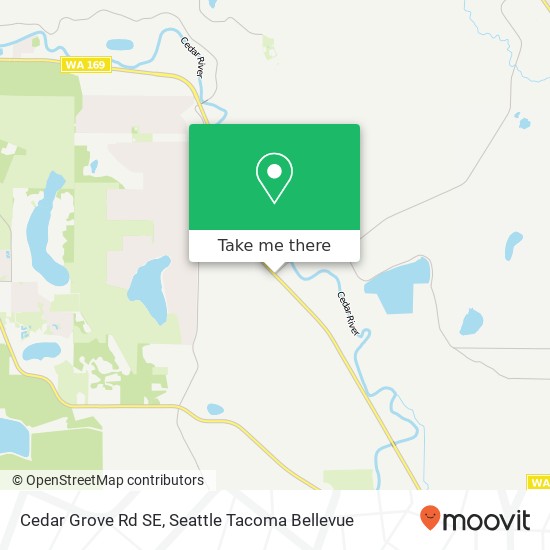 Mapa de Cedar Grove Rd SE, Maple Valley, WA 98038