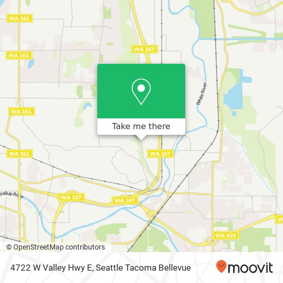 Mapa de 4722 W Valley Hwy E, Edgewood, WA 98372