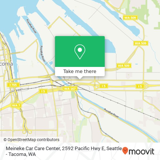 Mapa de Meineke Car Care Center, 2592 Pacific Hwy E