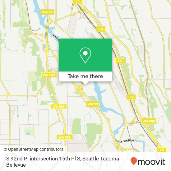 Mapa de S 92nd Pl intersection 15th Pl S, Seattle, WA 98108
