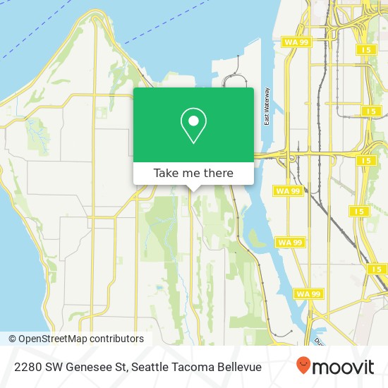 Mapa de 2280 SW Genesee St, Seattle, WA 98106