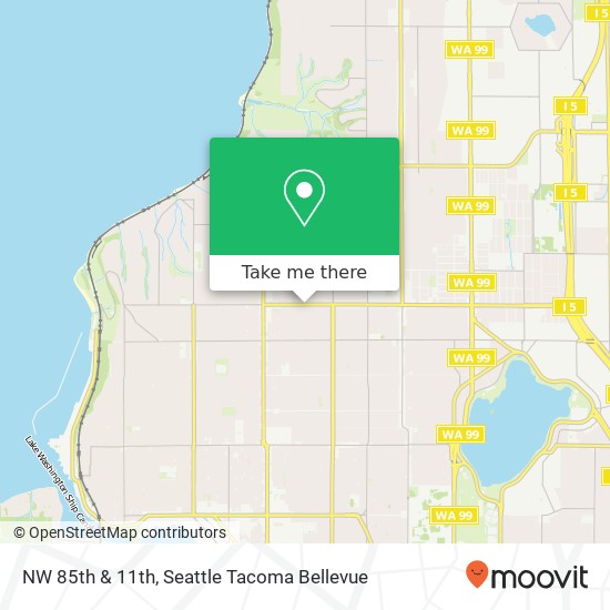 Mapa de NW 85th & 11th, Seattle, WA 98117