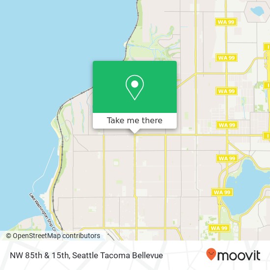 Mapa de NW 85th & 15th, Seattle, WA 98117