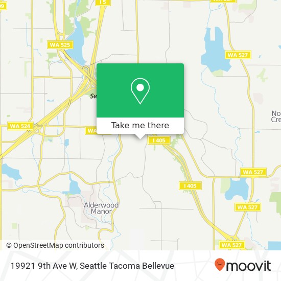 Mapa de 19921 9th Ave W, Lynnwood, WA 98036