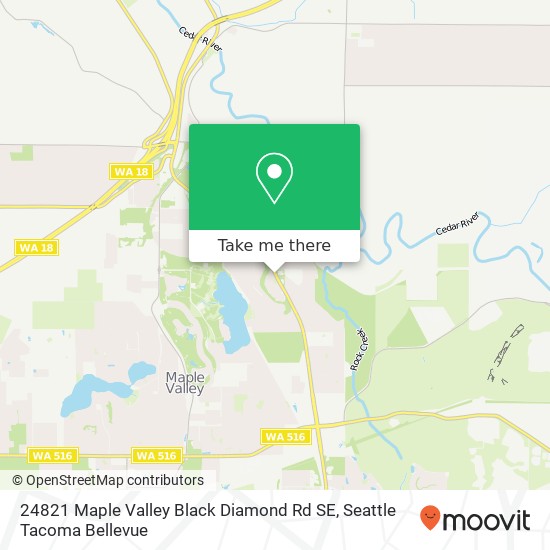 Mapa de 24821 Maple Valley Black Diamond Rd SE, Maple Valley, WA 98038