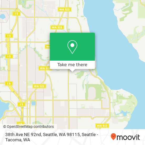 38th Ave NE 92nd, Seattle, WA 98115 map