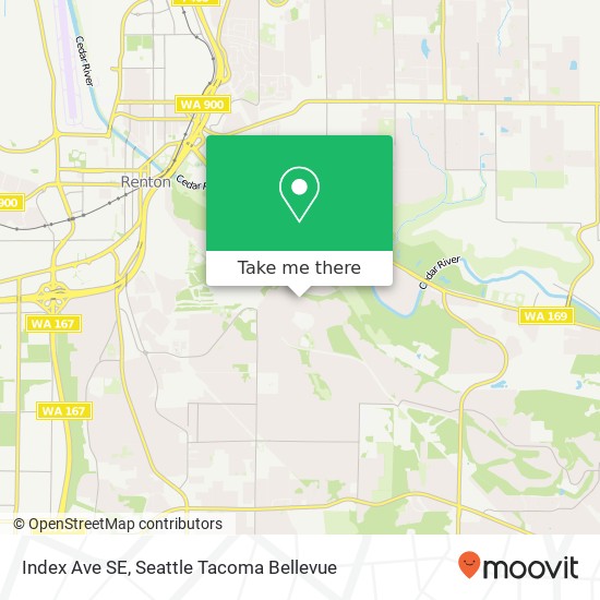 Mapa de Index Ave SE, Renton, WA 98058