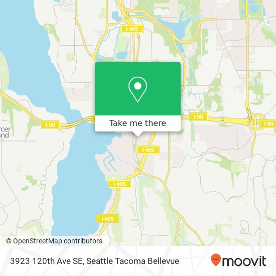 Mapa de 3923 120th Ave SE, Bellevue, WA 98006