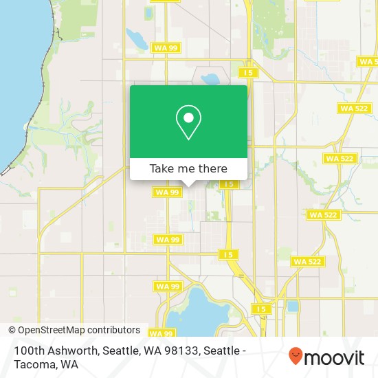 Mapa de 100th Ashworth, Seattle, WA 98133