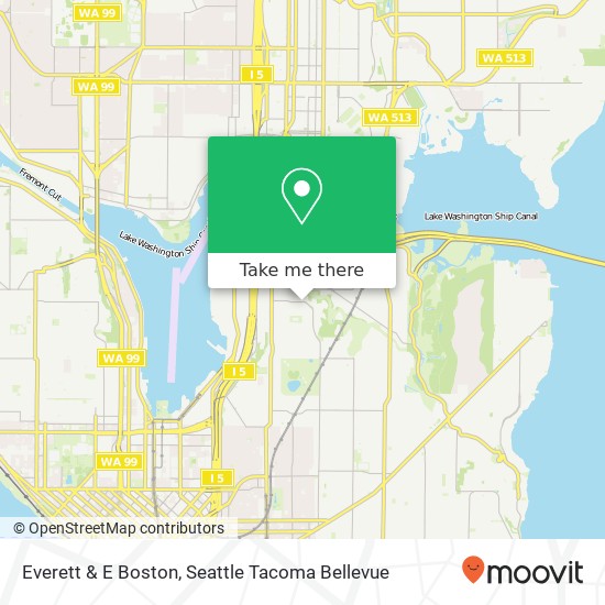 Everett & E Boston, Seattle, WA 98102 map