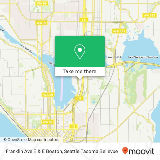 Mapa de Franklin Ave E & E Boston, Seattle, WA 98102