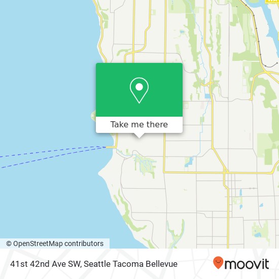 Mapa de 41st 42nd Ave SW, Seattle, WA 98136